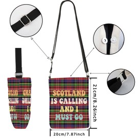 WCGXKO Scotland Souvenir Crossbody Bag Scotland Is Calling And I Must Go Scotland Themed Gift (Scotland Cro CA)