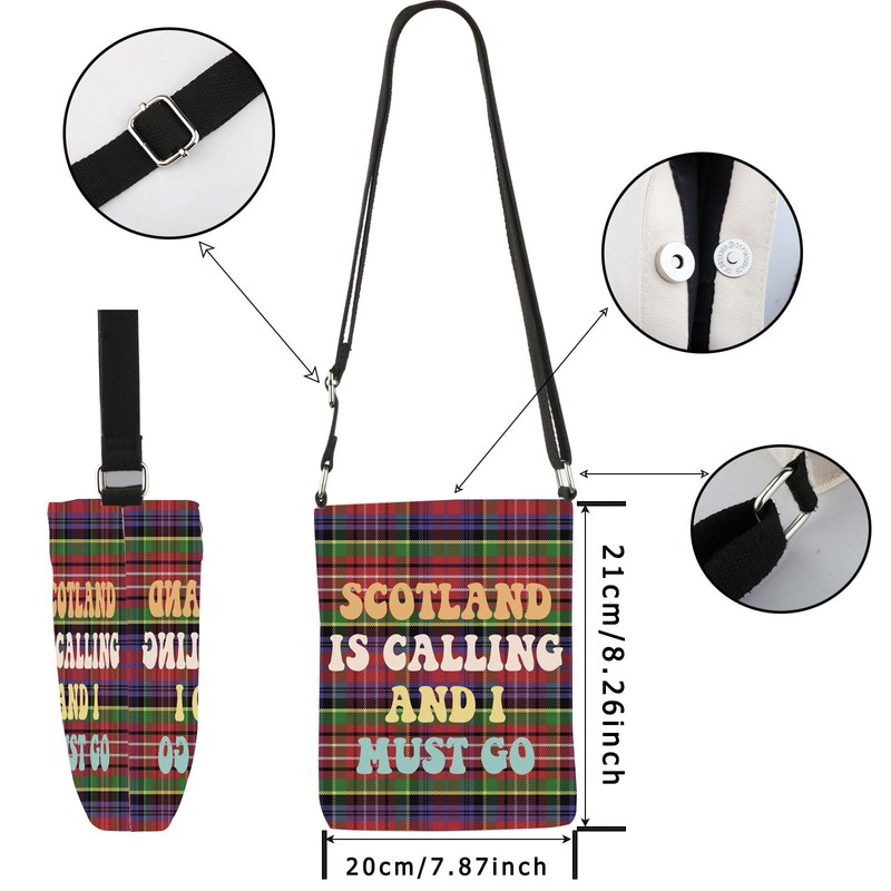 WCGXKO Scotland Souvenir Crossbody Bag Scotland Is Calling And I