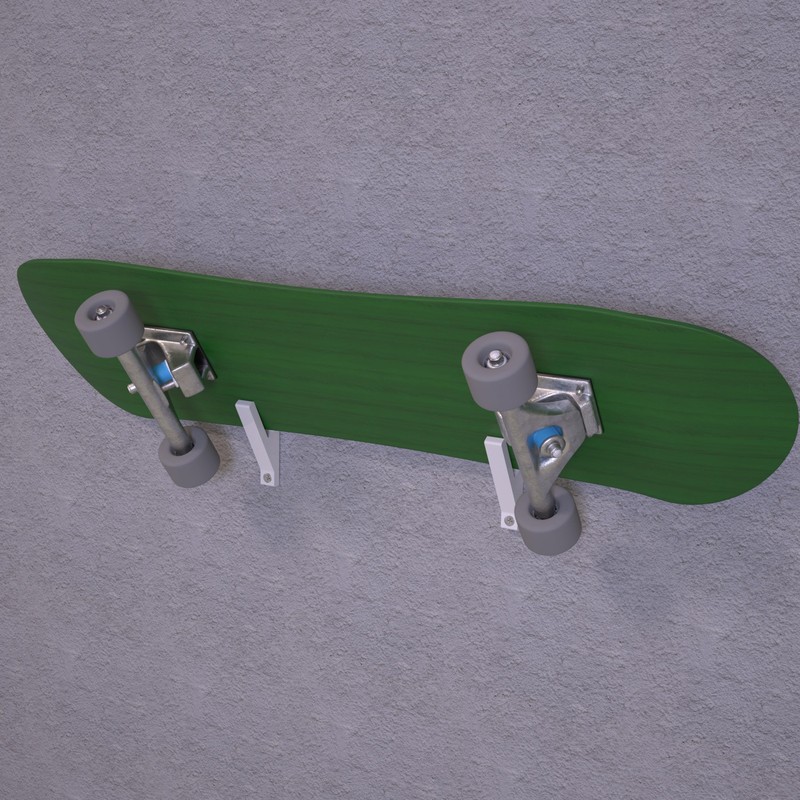 Wall Mount for Skateboard, Longboard - Sturdy Design Including Mounting