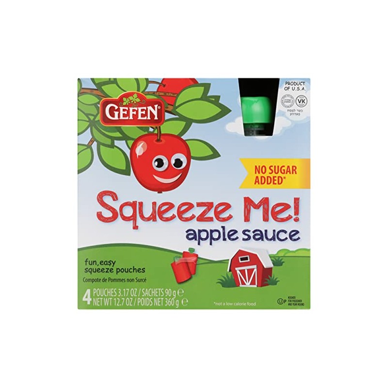 GEFEN APPLESAUCE POUCH UNSWTND 4PK