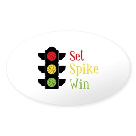 CafePress Set Spike Win Sticker Oval Car Bumper Sticker