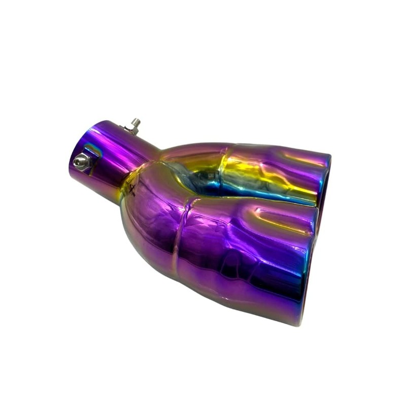 idain 2.5 inch Inlet Dual Exhaust Tips Muffler Tip,Chrome Heart-Shaped