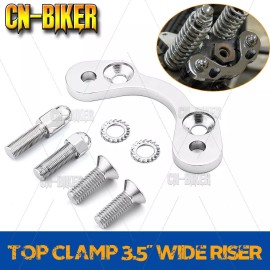 CNBIKER Springer Riser Handlebar Tree Adapter Converter 4.75" to 3.5" Clamp For Harley