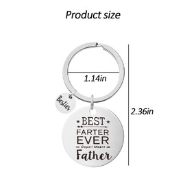 Father Dad Christmas Birthday Gifts for Papa Daddy Gift Keychain for Men Poppy Dad I Love You Gifts for Daddy Dada Father Gag Funny Gifts for Pawpaw Dad Best Farter Ever I Mean Father Key Chain