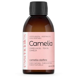 Camellia Oil Organic 100% Pure Cold Pressed + Camellia Oleifera Oil for Skin Care Anti-Ageing and Hair Care Natural Nourishing Against Acne and for Elastic Smooth Skin 200 ml ESSENCIALES