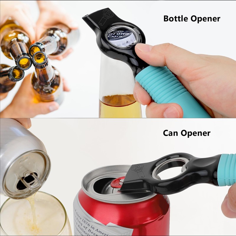 DUNLAGUE 2-Pack Magnetic Beer Bottle Opener & Soda Can Opener,