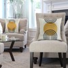 Thideape Pillow Covers 18x18 Inch Set of 4 Yellow Abstract