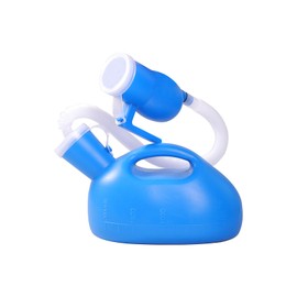 WONDSIGHIN Portable Urinals for Men Spill Proof 2000ml/0.53 GAL with 60" Long Hose and Lid, Men Urinal Bottle Reusable Male Pee Bottle for Elderly, Hospital, Travel, Camping