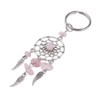Westernlifestyle Key Ring Dream Catcher with Rose Quartz Lucky Charm,