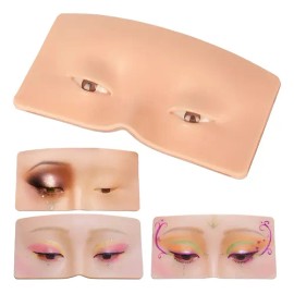Modelo Práctica Maquillaje Sombras Ojos Aplicación Pestañas                                                                                           