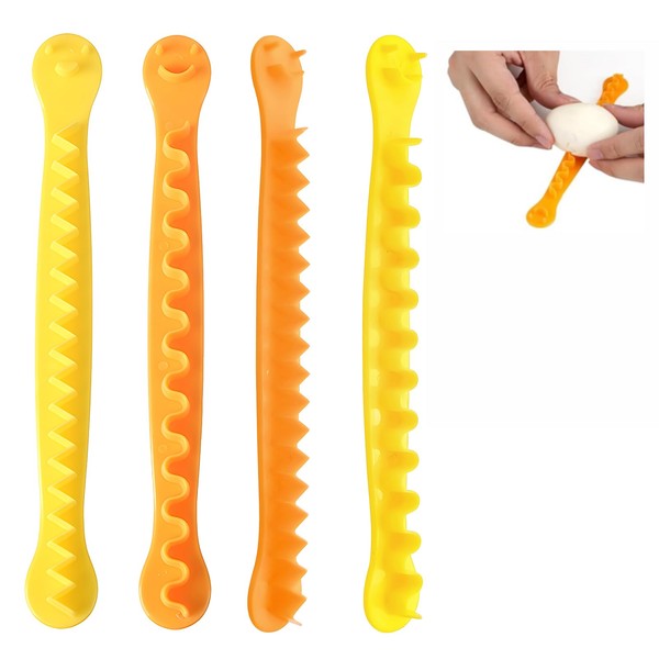 Cuworlis 4Pcs Egg Cutter Set, Hard Boiled Eggs Food-Grade Plastic