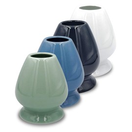 MATCHA PASSION Broom Holder Kusenaoshi Green Ceramic for Japanese Tea Ceremony Matcha Preparation