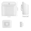 2Pcs Cubo de Basura para Coche con Tapa,Mini Blanco Bote