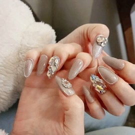 [Popular] 107 colors of bling bling ·͜·  Handmade nail tips - Stiletto / [인기]107컬러 블링블링 ·͜·  수제네일팁 - 스틸레토