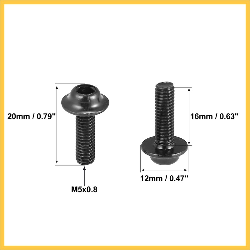 REPAIROCK 10pcs M5 Motorcycle Fairing Windscreen Screw Bolt Titanium Tone