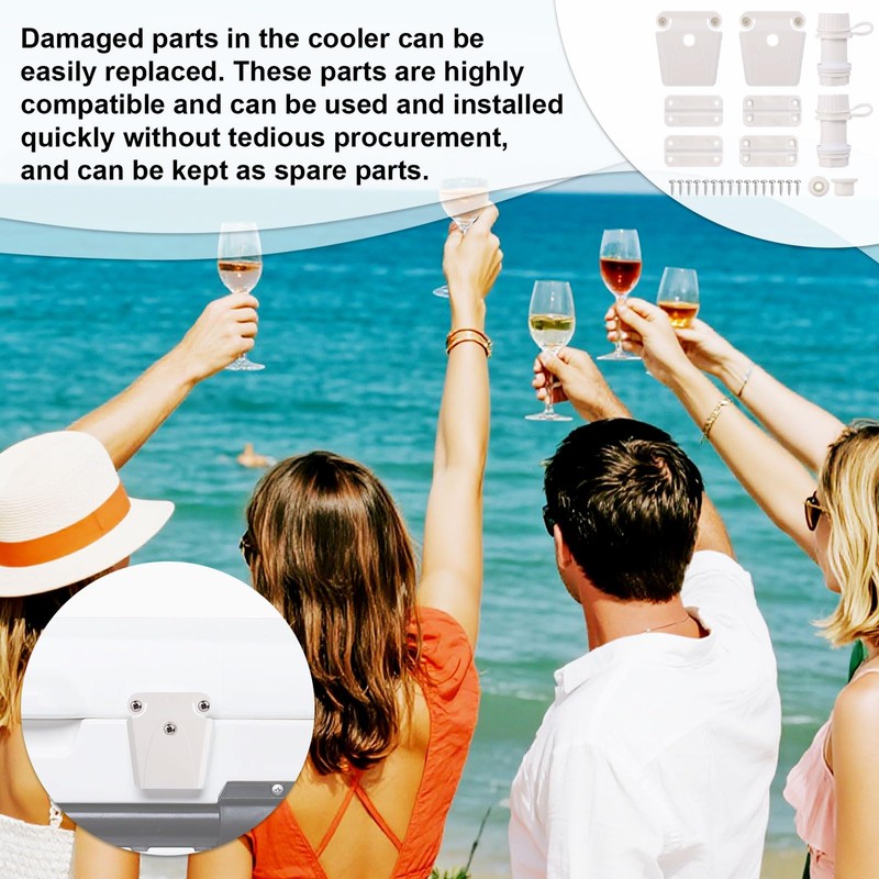26pcs Cooler Hinge and Latch Kit Compatible with Igloo, Cooler