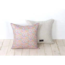 DDintex FLORET LONDON Cushion Cover Poetz Medu Pink 17.7 x 17.7 inches (45 x 45 cm) [Using Liberty Print]