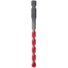 fischer 561647 D-U Hex Universal Drill Bit, 10mm, 10/90/150, for Brick/Wood/Tiles/Plastics/Steel/Concrete, Red/Silver