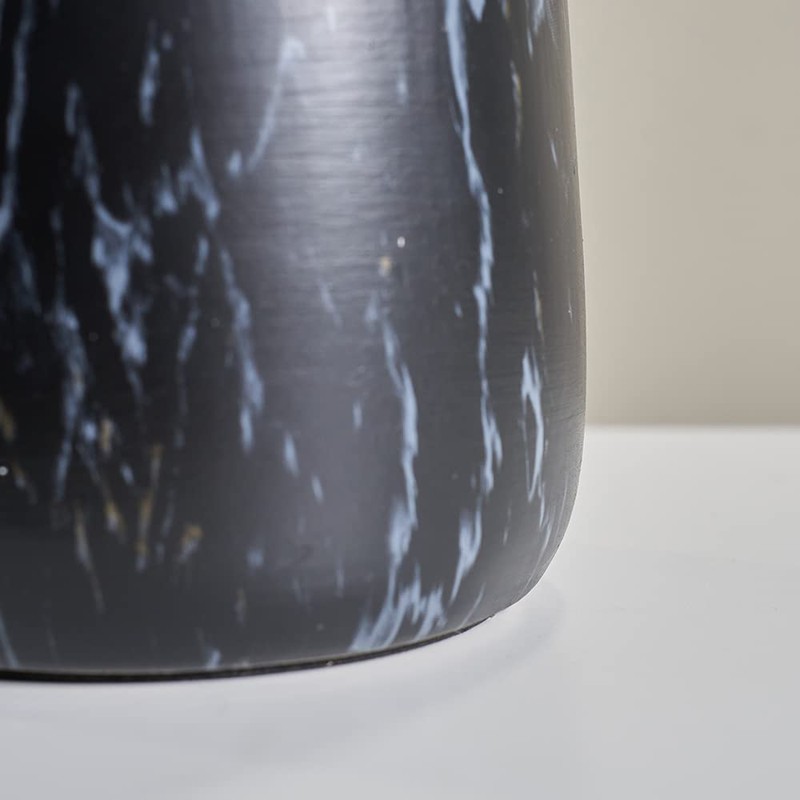 MiniSun Modern Copper Caped Black Marble Effect Table Lamp Base