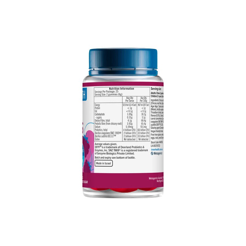 Inner Health Adults 3-in-1 Probiotic Gummies 50 Gummies
