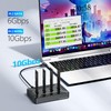 4 Bay NVME/SATA Docking Station, Aluminum USB C SSD Enclosure