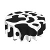 Kepegingza 60 Inch Circle Round Waterproof Black and White Cow