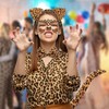 RCYHCY Leopard Costume Set, 4 Pieces Carnival Leopard Costume Women