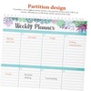 TEHAUX Blank Weekly Planner Sheets Planning Pad Desk Planner to-do