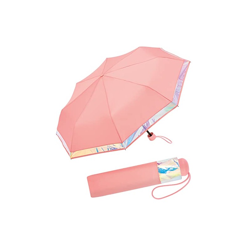 ESPRIT Pocket Umbrella with Iridescent Edges, Shiny Border murex shell