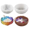 Voaesdk Flower Bowl Resin Molds, 2PCS Lotus Tray Silicone Moulds,