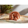 Mud Pie Terra Nativity Table SITTERS, Dark Orange