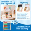 Wooden Abacus for Kids Math - Double-Sided Black/Whiteboard for Toddlers