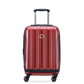 Delsey Luggage Helium Aero, International Carry On Luggage, 19", Front Pocket Hard Case Spinner Suitcase, Brick Red