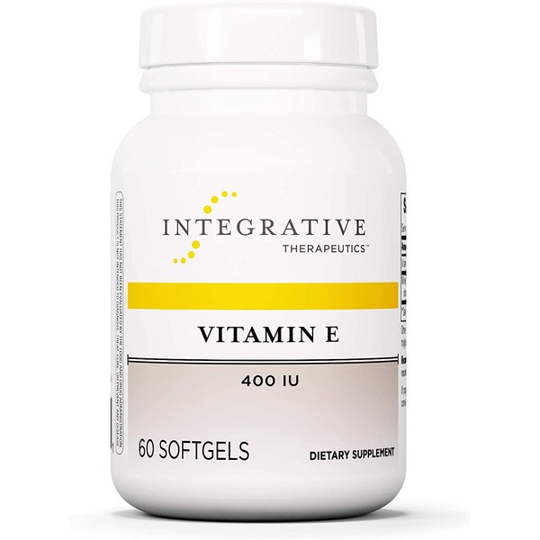 Integrative Therapeutics Vitamin E - 400 IU Full-tocopherol Form of Vitamin E - Supplement to Support Antioxidant Activity* & Heart Health* - For Women and Men - Gluten Free - Dairy Free - 60 Softgels