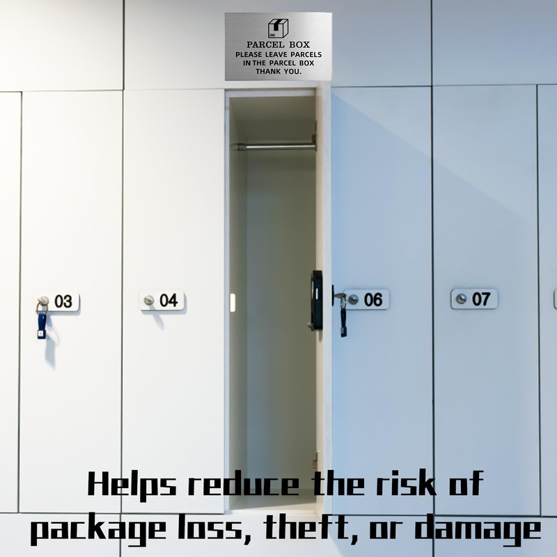 2 Pack Parcel Box Sign, Please Leave Parcels Here Sign,