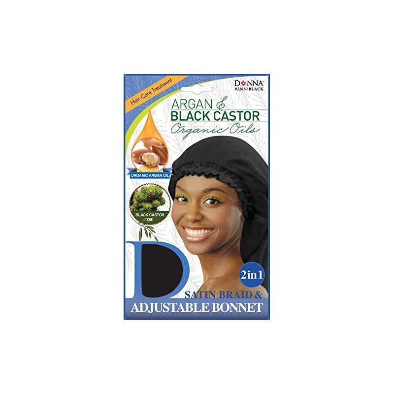 DONNA Argan & Black Castor Treatment Caps Satin Braid &