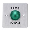 Door Release Button Stainless Steel 12‑24V Push to Exit NO