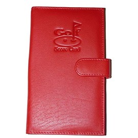 Mala Leather Golf Scorecard Holder - UK and European style (Red)