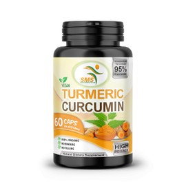 Pure Turmeric Curcumin 1000 mg Black Pepper Extract 95% CURCUMINOIDS,Non GMO, Increased Absorption, Gluten Free, 500mg 60 Veggie Capsules