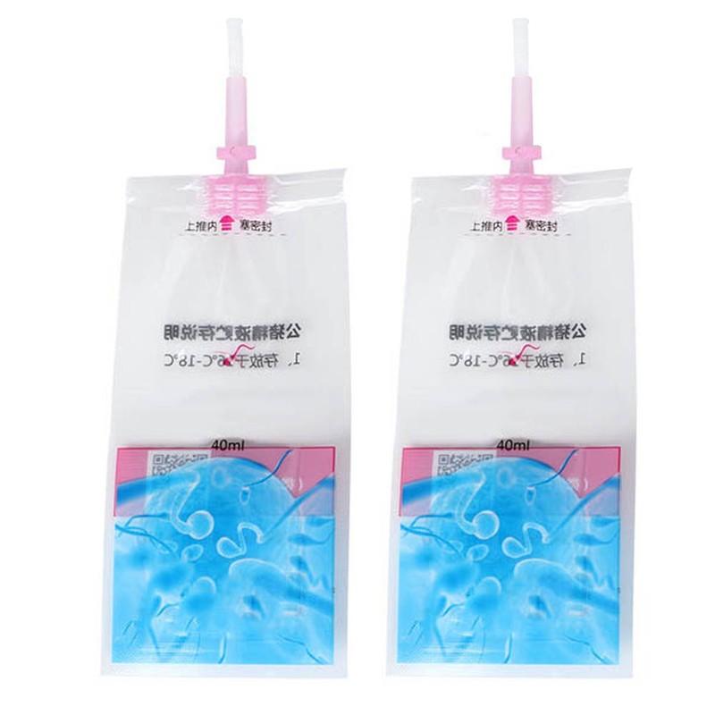 100pcs 40ml Disposable Plastic Pig Sheep Cow Insemination Semen Bag