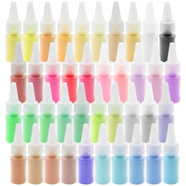 Woohome Sand Art Kit, Colourful Sand Bottles, Coloured Sand for Sand Art, Sand Painting Toy for Painting, Crafts, Decor (40 Colours)