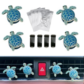 Cute Turtle Shaped Car Air Vent Diffuser – Clip-On Fragrance Air Freshener for Cars with Replaceable Scents – Stylish Interior Car Decoration Odor Eliminator
