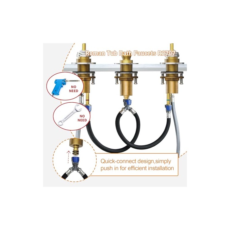 Upgrade R2707 Replacement for Faucet Roman Tub Rough-In Valve, compatible