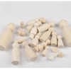 32 Packs Wooden Peg Dolls, Male Female Unfinished Wooden People,