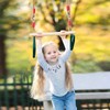 Trapeze Swing Bar Rings, VIsuIvit Children's Wooden Trapeze Swing Bar