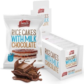 Lieber's Milk Chocolate Rice Cakes, Snack Pack, Gift Pack, Kosher Certified Dairy, Gluten Free Total of 24 Cakes (Milk Chocolate)