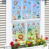38 Animal Window Stickers, Cute Elephant, Monkey, Bird Window Stickers,