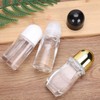 aoukoslt 2Pcs White 50ML Glass Empty Roller Bottles with Plastic