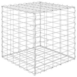 ZQQLVOO Cube Gabion Raised Bed Steel Wire 19.7"x19.7"x19.7",Outdoor Garden Gabion,Stone Basket Planter,Raised Vegetable Bed,Weather-Resistant Stone Retaining Baskets, Cage Planter,Gabion Wall