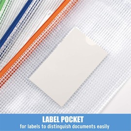 Sooez 24 Pack Super Large Mesh Zipper Pouch Bags, A3 (16.5×11.7 in) Storage Bags with Label Pocket, Reusable Ziploc Bag for Classroom Organization, Puzzle Toy Board Game Storage, School Supplies